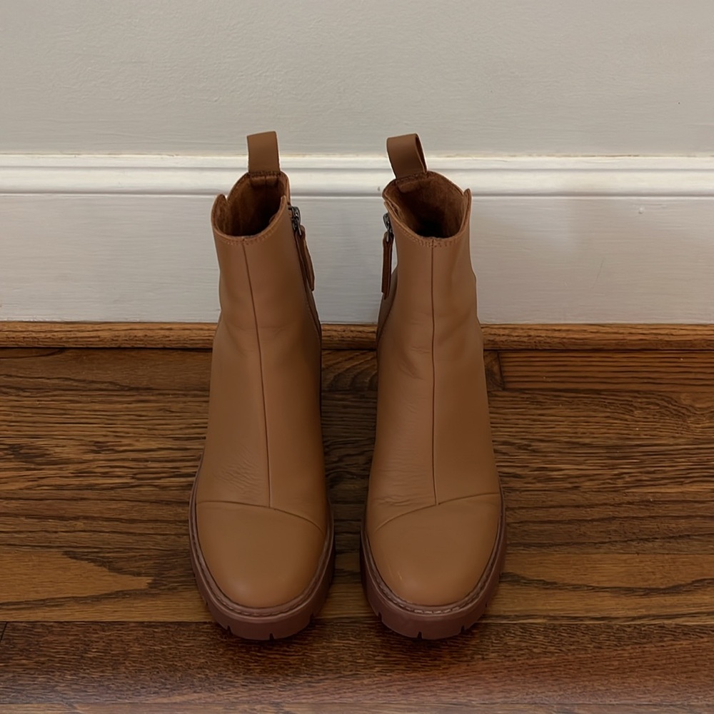 Toms Tan Heeled Boots - Picture 2 of 9
